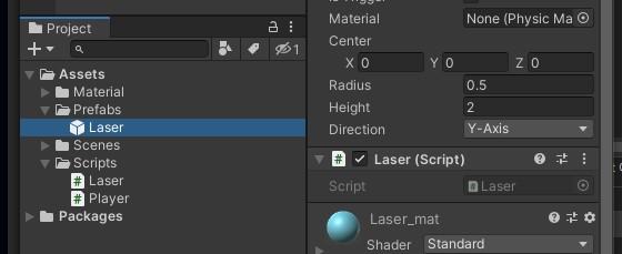 Laser Script appears as added Component